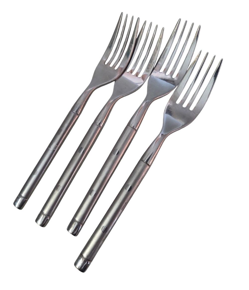 Lot 4 Cambridge TRIPOLI II SAND Stainless Salad Fork Frost Handle Flatware